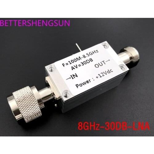 LNA 100MHZ to 8.5GHZ Low noise amplifier RF amplifier CNC housing High linearity