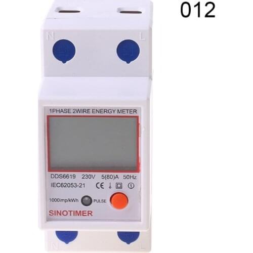 DDS6619 Rail LCD Digital Backlight Single Phase Energy Meter Multifunction kWh Power Consumption Wattmeter Electronic