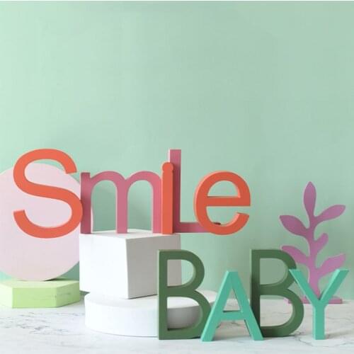 Letter Set DIY Set Up INS Simple and Modern Wedding Childrens Room Model Room Decoration Wooden Crafts Wall Decoration Pendant