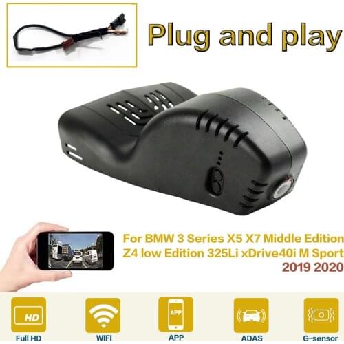 New Plug And Play For BMW 3 Series X5 X7 Middle Edition Z4 Low Profile 2019 2020 Car DVR Wifi Video Recorder Dash Cam Camera