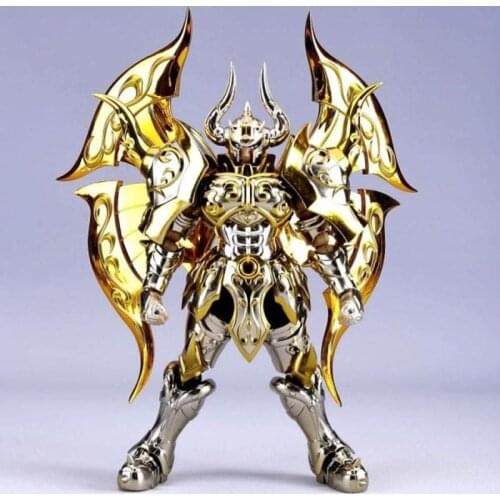 New Arrival Saint Seiya EX Taurus Aldebaran God Cloth PVC Action Figure Collection Model Toys Metal Armor Gold Saint Figurines