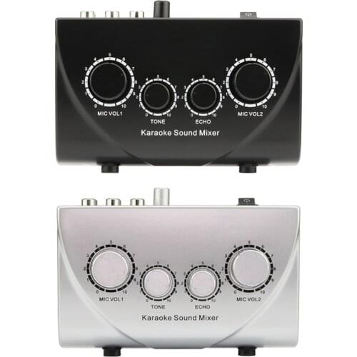 1 Pc Portable Karaoke Sound Mixer Professional Machine Echo Mixer Digital Audio System Microphone Console