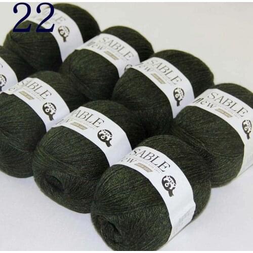 Sale Super Soft 8X50g Pure Sable Cashmere Wrap Shawls Hand Knit Wool Crochet Yarn Dark Olive 243-22-8
