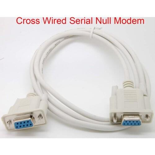 Serial RS232 Null Modem Cable Female to Female MALE TO FEMALE DB9 5ft 1.5m Cross & Direct connection new