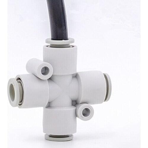 SMC KQ2TW/ KB2TW04-00 06-00 cross quad-way pneumatic PU air manifold quick insert quick plastic connector airgun valve Q307