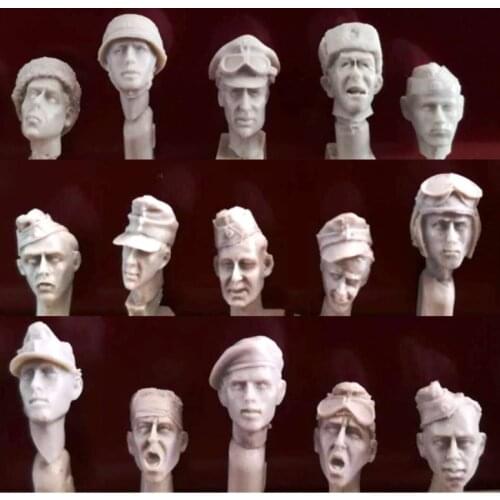 Resin Soldier Remodeled 15 heads 1:35