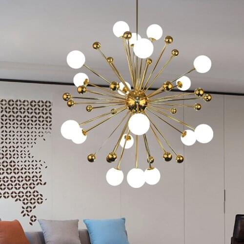 Modern Sputnik Glass Ball Chandelier Lighting For Living Room Kitchen Bedroom LED Decoration Ceiling Light Fixtures