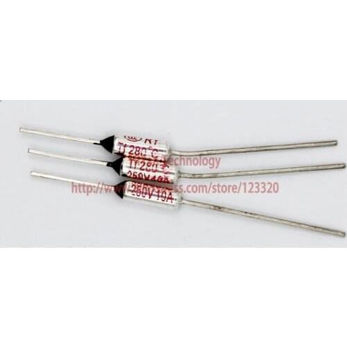 20pcs/lot) RY280 TF 280 Degree Celsius 280C 10A 250V Temperature Thermal Fuse