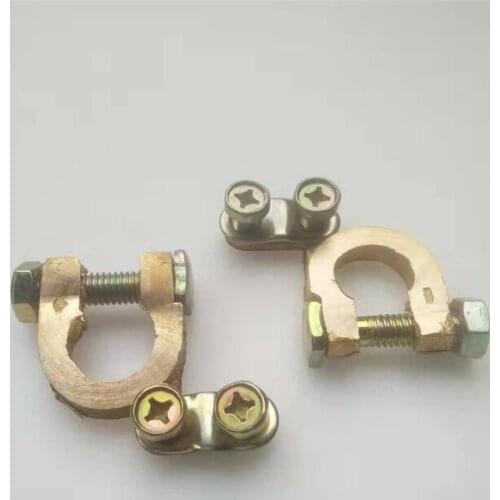 Thickened pure copper car battery clamp pile head battery connector line positive and negative pair of battery clamp head