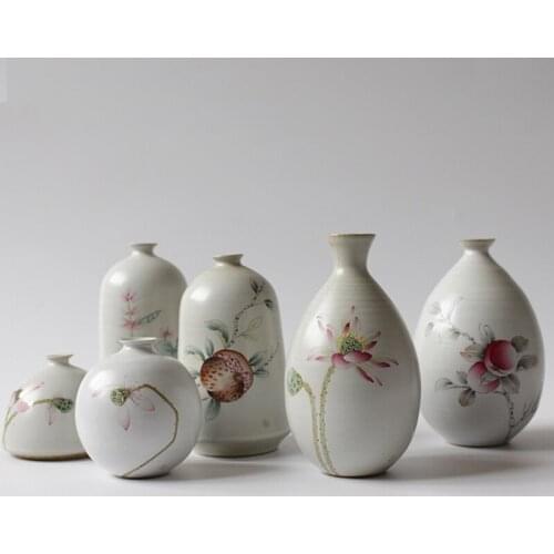 Vases Ceramic Home Decor Flower Terrarium Chinese Jingdezhen Flower Vases Decoration Home Handmade White Small Vase Flower Pots