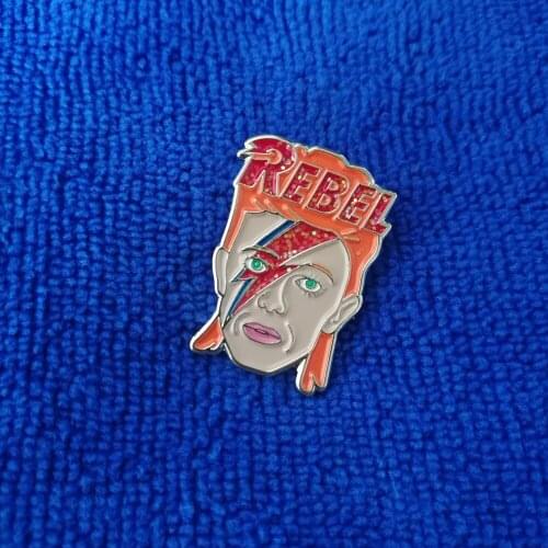 Rebel Bolt Badge for golden years,ziggy stardust,Heroes,Starman,Labyrinth,Lets Dance,Bowie