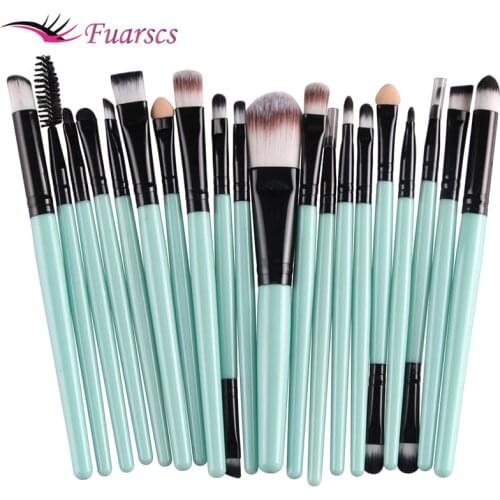 20Pcs Makeup Brushes Set Professional Plastic Handle Soft Synthetic Hair Powder Foundation Eyeshadow Make Up Brushes Cosmetics