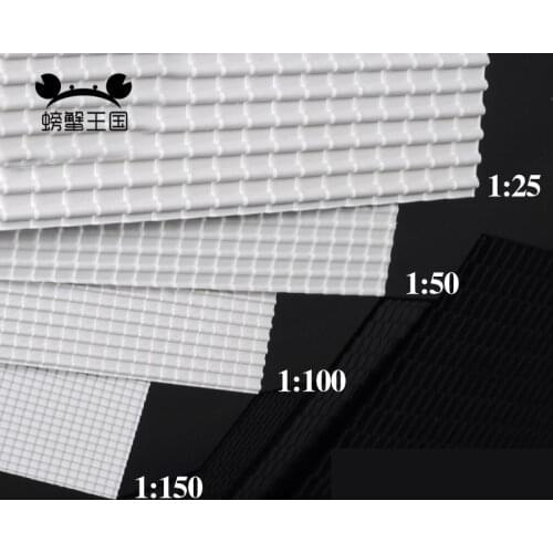 ABS Plastic Styrene Roof Tiles Sheet 270mm x 270mm White Architectual Model making sand table material