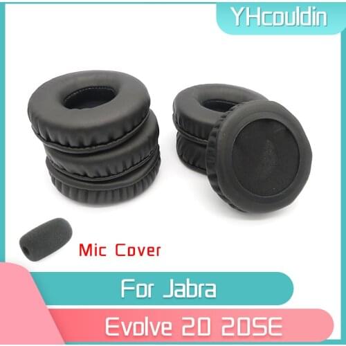 YHcouldin Earpads For Jabra Evolve 20 20se Headphone Accessaries Replacement Wrinkled Leather