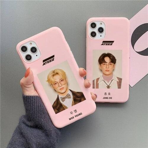 South Korean Team ateez Phone Case Candy Color for iPhone 6 6S 7 8 11 12 XS X SE 2020 XR mini pro Plus MAX mobile bags