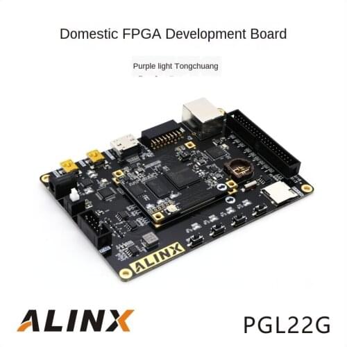 Black and Golden Alinx Domestic FPGA Development Board Purple Tongchuang Logos Series Pgl22g