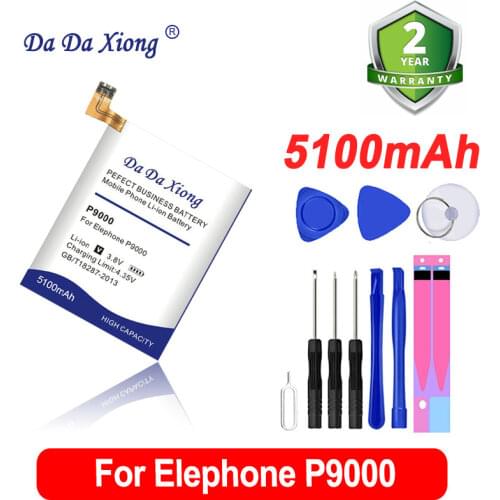 Da Da Xiong 4900mAh Elephone P9000 Battery for Elephone P9000 Battery Elephone P9000 Lite Cell Phone Battery