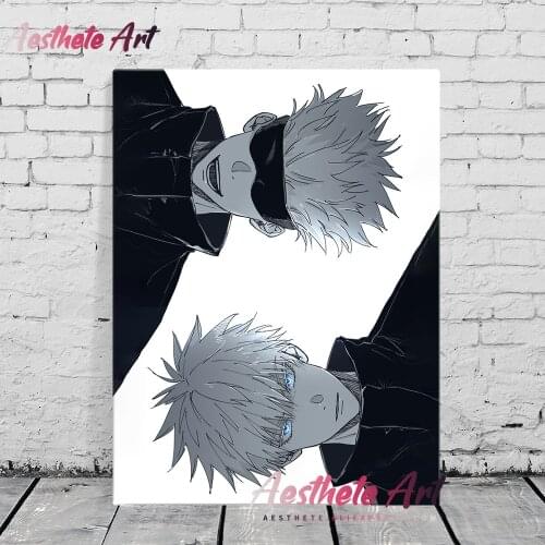 Jujutsu Kaisen Satoru Gojo Anime Decoration Home Decor Canvas Manga Painting Living Room Wall Art Pictures Posters Prints