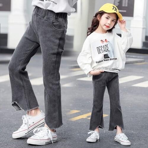 Girls Jeans Ripped Jeans Kids Girl Spring Autumn Kids Jeans Casual Style Childrens Clothes 6 8 10 12 14