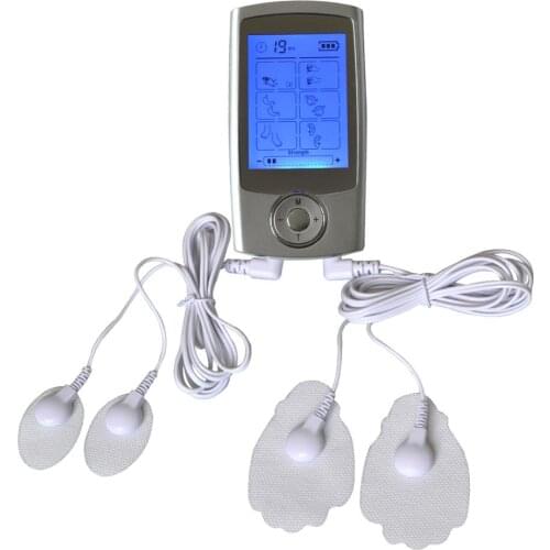 Dual Output Electronic Tens Machine Digital Therapy Massage Relax Pain Relief Muscle Electro Stimulator With 8Pcs Electrode Pads