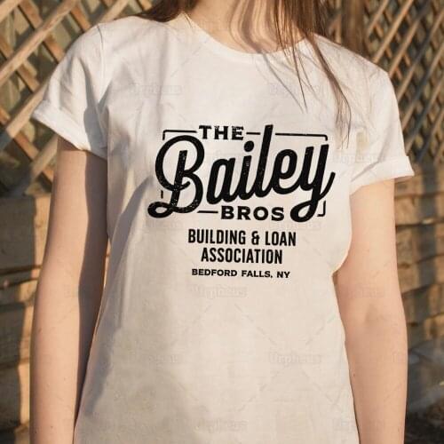 The Bailey Brothers T Shirt Its A Wonderful Life Inspired Shirt Vintage Style Cotton Summer Top Tees