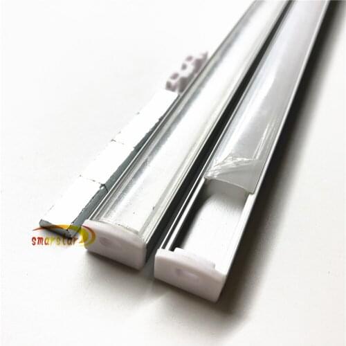 Smarstar 50cm Magnet Fixing U Aluminum Profile Milky Clear Cover 0.5m Fine Aluminum Case For LED Strip Light LED Line Light #5U
