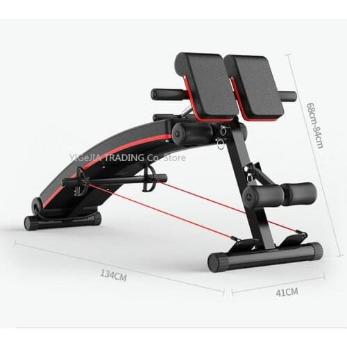 Multifunctional Fitness Equipment AB Bench with Adjust Cushion, Footrest, 4 in 1 Utility Gym Bench for Full Body Workout