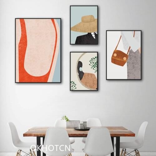 Fashion Modern Refined Girl Poster Art Print Artistic Canvas Painting Modular Wall Pictures For Salon Shop Girl Room Bedroom