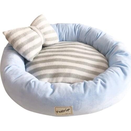 Soft Dog Beds for Small Large Dogs Warm Pet Heated Mat Puppy Kennel Dog Bed House for Cats Sleeping Nest Cave Bed with Pillow