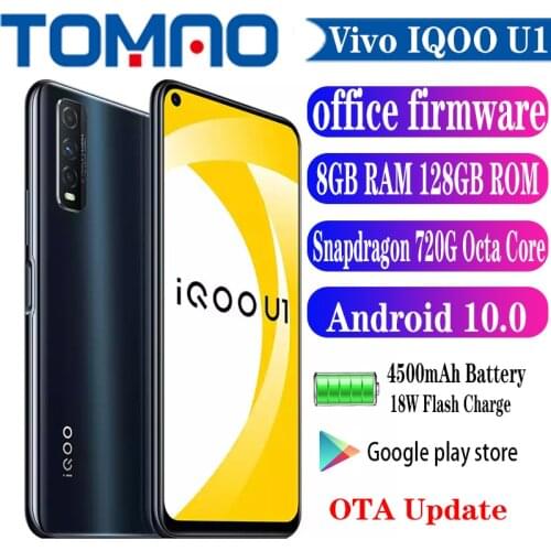 New Vivo IQOO U1 4G Smartphone Octa Core Snapdragon 720G 6GB 8GB RAM 128GB ROM 48.0MP Android 10 6.53" LCD 4500mAh Battery 18W