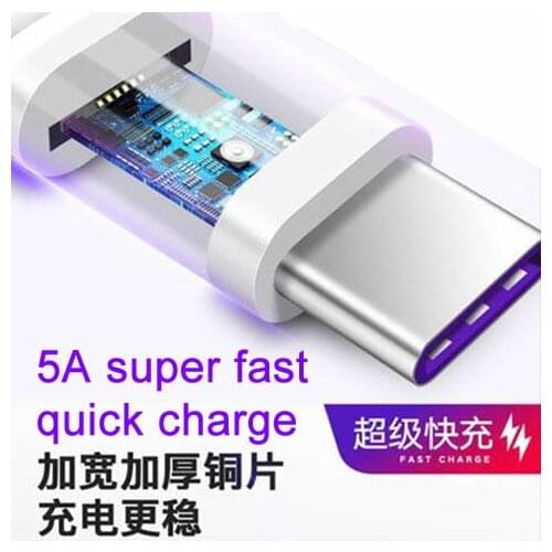 Wholesale freeshipping full Copper core 5A typec quick charger data cable with quick charge control chipset for all typec mobile