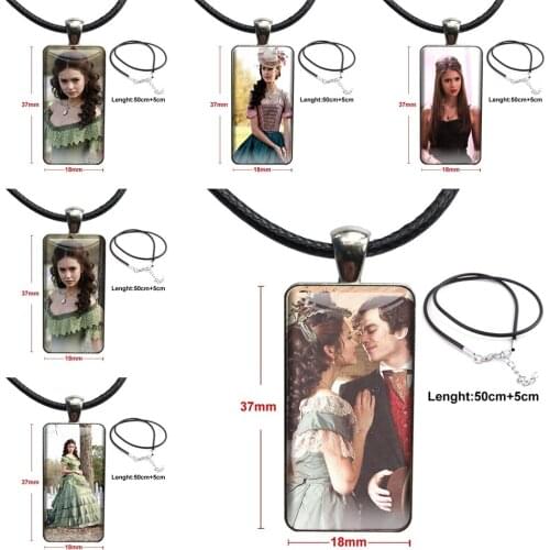 Vampire Diaries Vintage Features For Men Women Party Gift Fashion Necklace Handmade Rectangle Shape Choker Necklace Jewelry