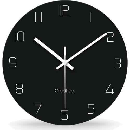 Simple Digital Wall Clock Modern Design Glass Decorative Wall Clocks for Living Room Silent Quartz Hanging Clock Home Decor