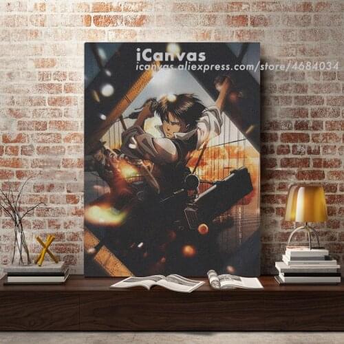 Attack on Titan Levi Ackerman Anime Canvas Home Decor Prints Dorm Living Room Bedroom Painting Wall Art Decoration Poster