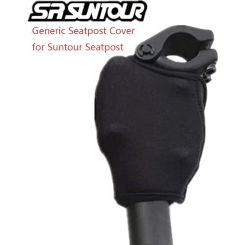 Generic Seatpost Cover for Suntour Suspension Seatpost Black Protective Case for Suntour NCX Seatpost Finger Guard Protection
