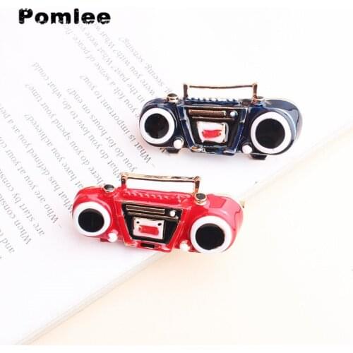 Pomlee 2 Colors Available Enamel Tape Recorder Brooch Creative Design Pin Kids Jewelry Vintage Jewelry High Quality Gift