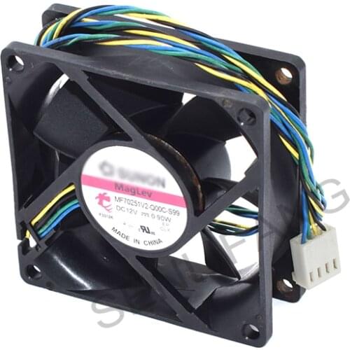 Brand new MF70251V2-Q00C-S99 7025 7CM 0.9W 4 pin PWM maglev fan