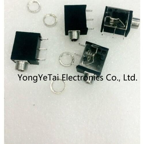 YYT 3.5 headphone jack 3PIN without a fixed pin socket female foot 3.5MM outlet PJ-323