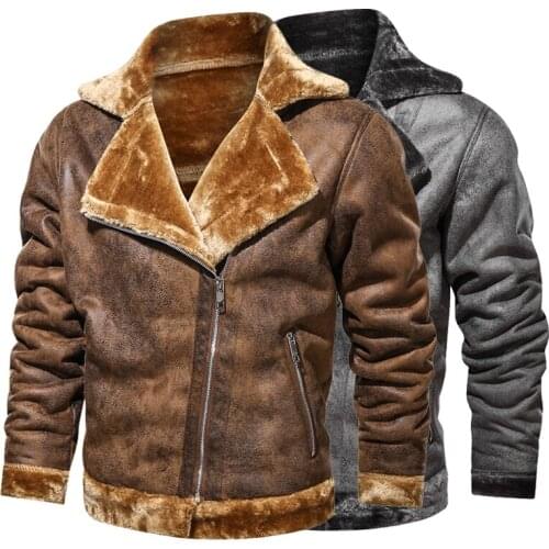 2020 Winter Leather Jacket Men Thick Warm Windbreaker Military Coat Mens Fleece Motorcycle Jacket Dropshipping Plus Size 3XL