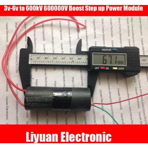 1pc new DC 3v-6v to 600kV 600000V Boost Step up Power Module High voltage Generator step-up high volt ,free shipping