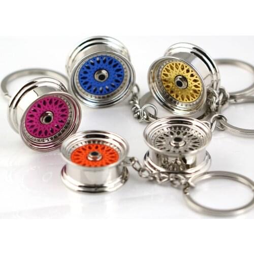 10PCS/Lot Wheel Rim Model Keychain Creative Accessories Auto Part Car Keyring Key Chain Ring Keyfob Key Holder