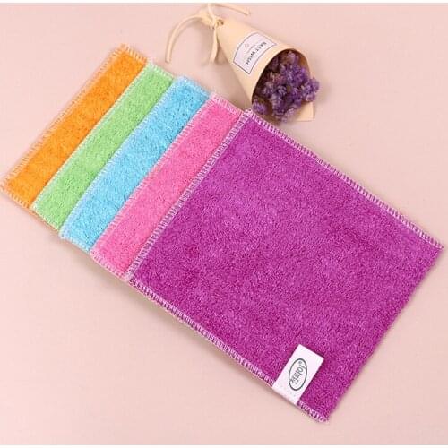 104pcs/lot durable bilayer ANTI-GREASY dish cloth,bamboo fiber washing dish towel,magic cleaning cloth,wipping rag,Kitchen Towel