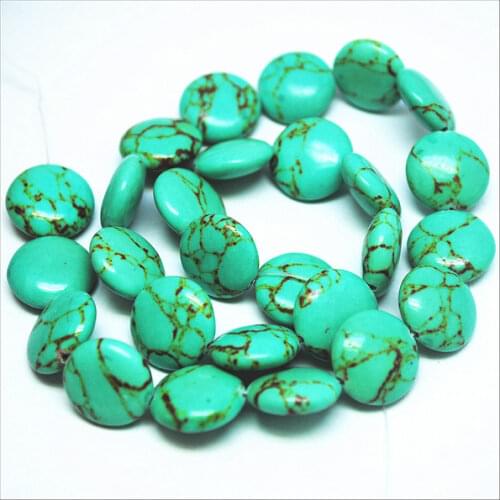 27pcs nature white stone semi precious stone beads accessories 16mm fashion diy beads stone coins shape top nice stone string