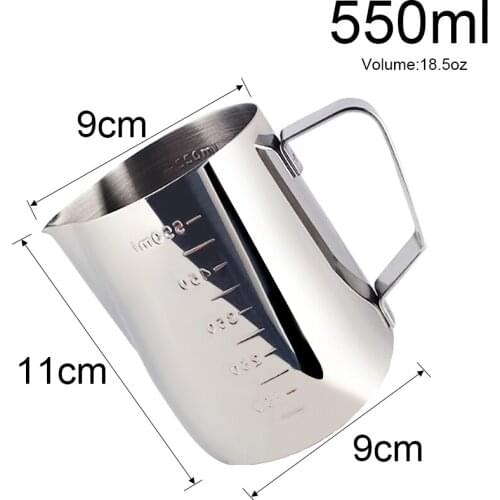 550ml Stainless Steel Pitcher Espresso Milk Coffee Cup Mugs Thermo Latte Art Pull Flower Cup Cappuccino Coffee Tools