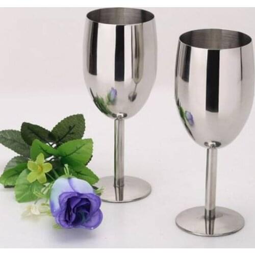 Stainless Steel Red Wine Glasses Drinking Whisky Vodka Champagne Beer Goblet Mug for Party Wedding Bar Cup