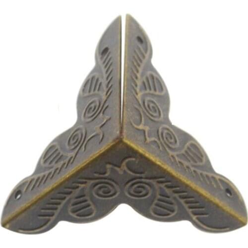 10PCS Luggage Case Box Corners Brackets Decorative Corner Triangle Corner Iron Metal Antique For Furniture Decorative Prote N7J2