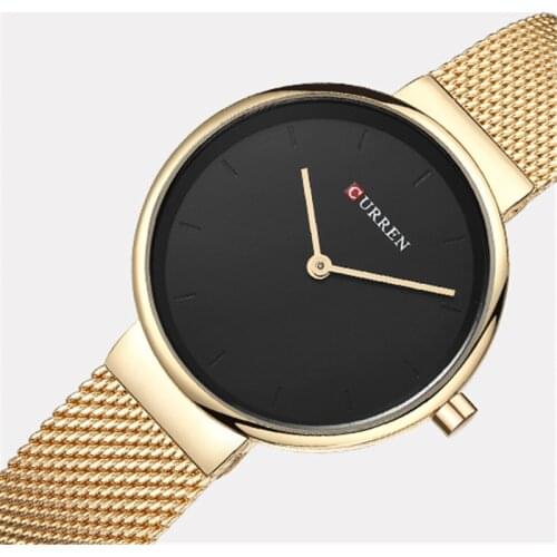 CURREN Hot Fashion Ladies Bracelet Waches Full Stainless Steel Mesh Wrist Watch For Women Female Quartz Clock Montre femme 9016