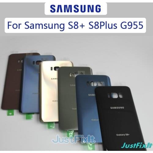 For SAMSUNG Galaxy S8+ S8 Plus G955 G955F Back Battery Cover Door Rear Glass Housing Case Replace Battery Cover