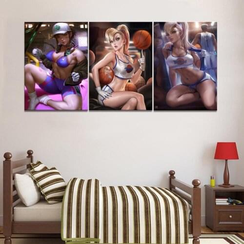 Home Decor Canvas Lola Bunny D.VA Animation 1 Piece Anime Sexy Girl Art Poster Prints Picture Wall Decoration Painting Wholesale