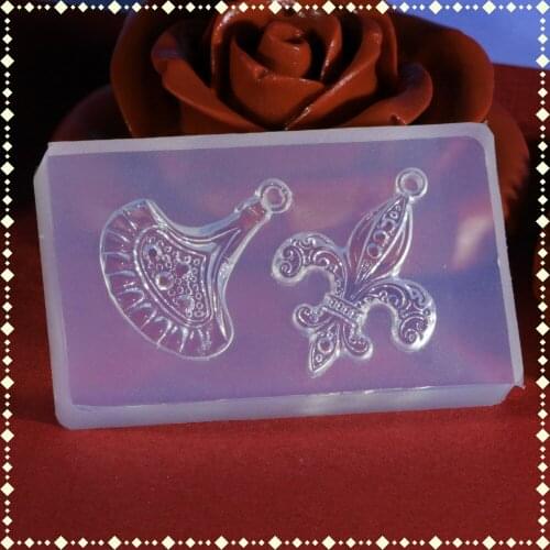 GLADZGT Liquid silicone mold DIY resin jewelry pendant necklace pendant lanugo mold resin molds for jewelry